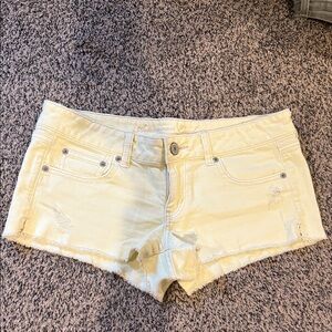 American Eagle Outfitters Light Yellow Jean Shorts